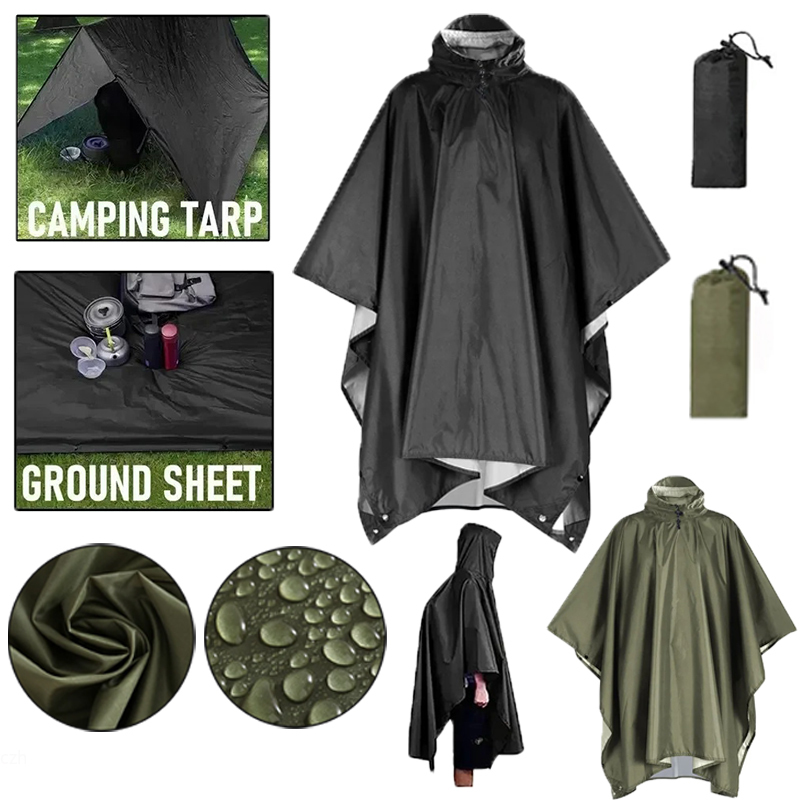 Fishing Rain Suit - Outdoor 3 In 1 Military Raincoat
