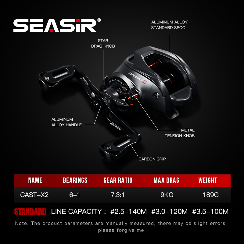 SEASIR Cast-X2 Baitcasting Ree - Kastking Reel Zephyr ulasan dan harga