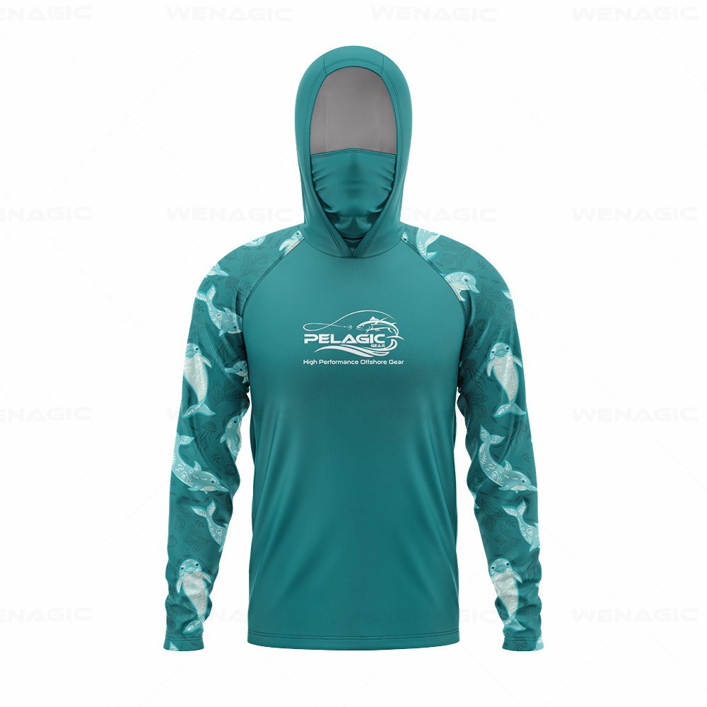 pelagic gear Men Hood Fishing  - Fishing Shirt Uv Protection ulasan dan harga
