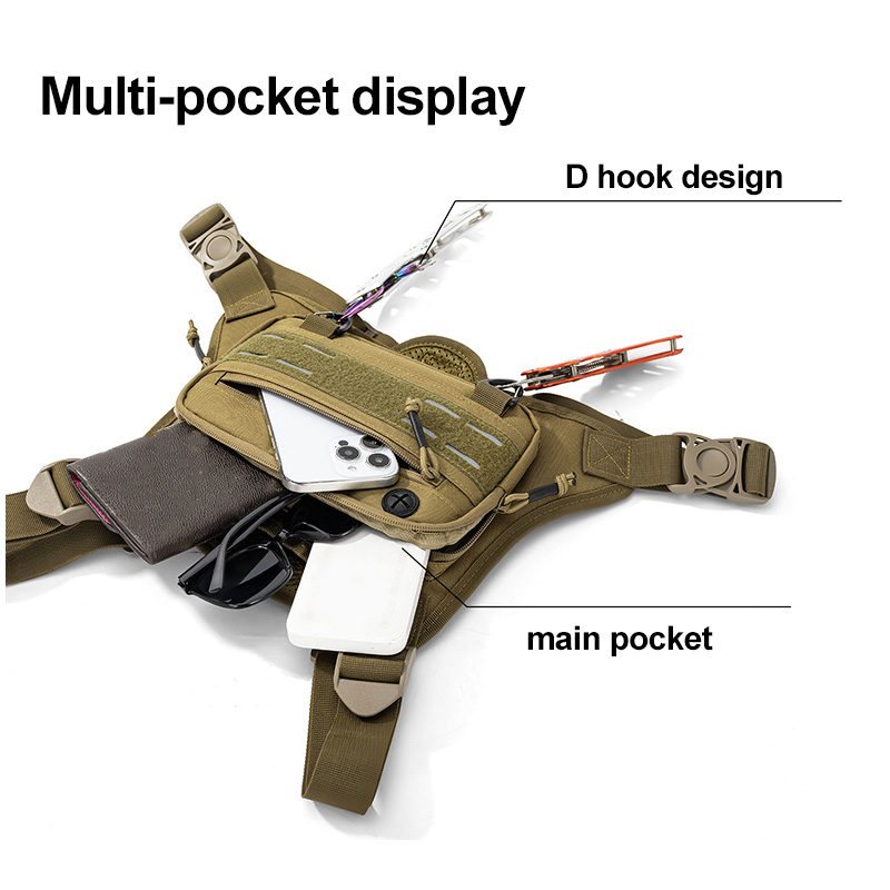Tactical Front Chest Rig Bag V - Fishing Vest ulasan dan harga