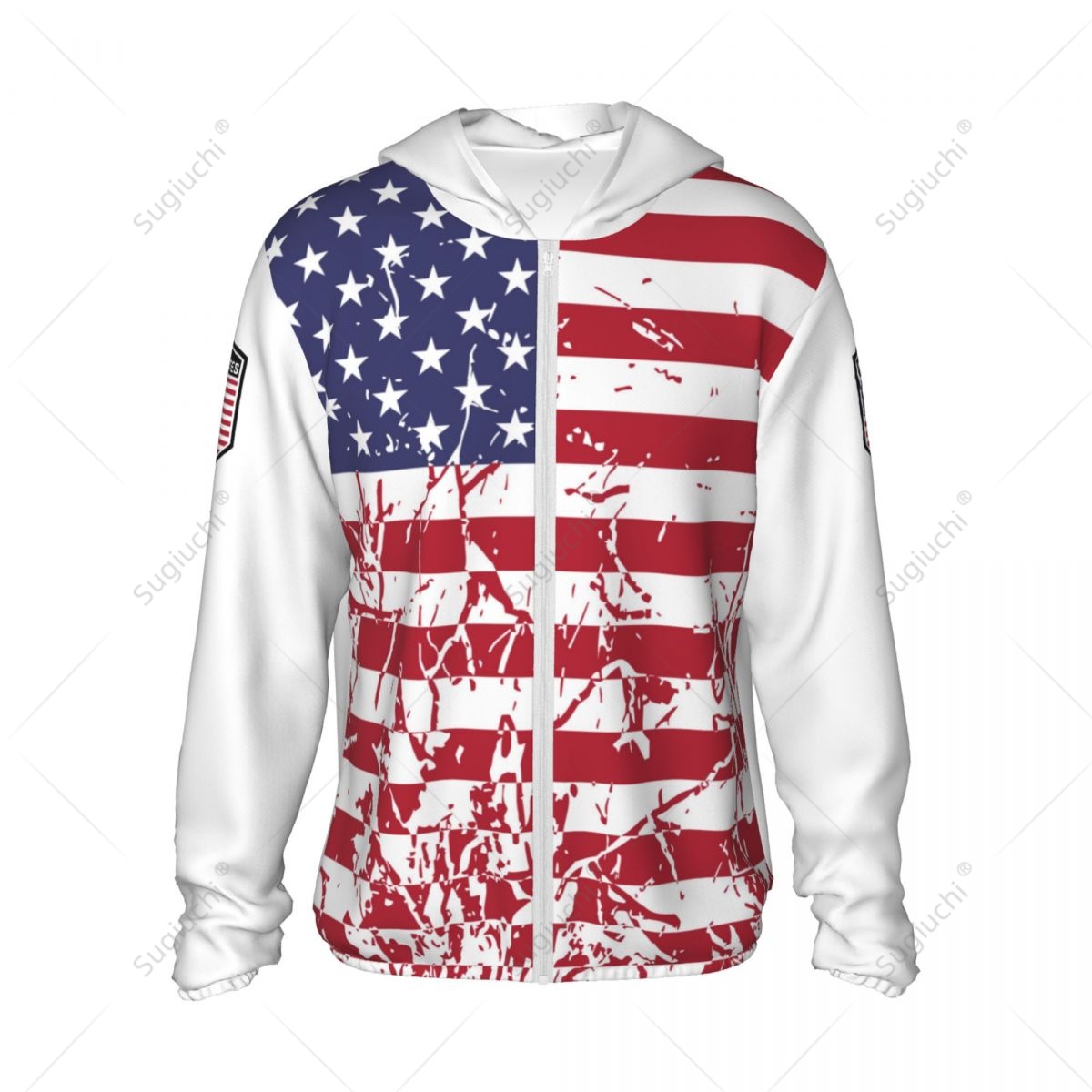United States Flag Sun Protect - Fishing Hoodie ulasan dan harga